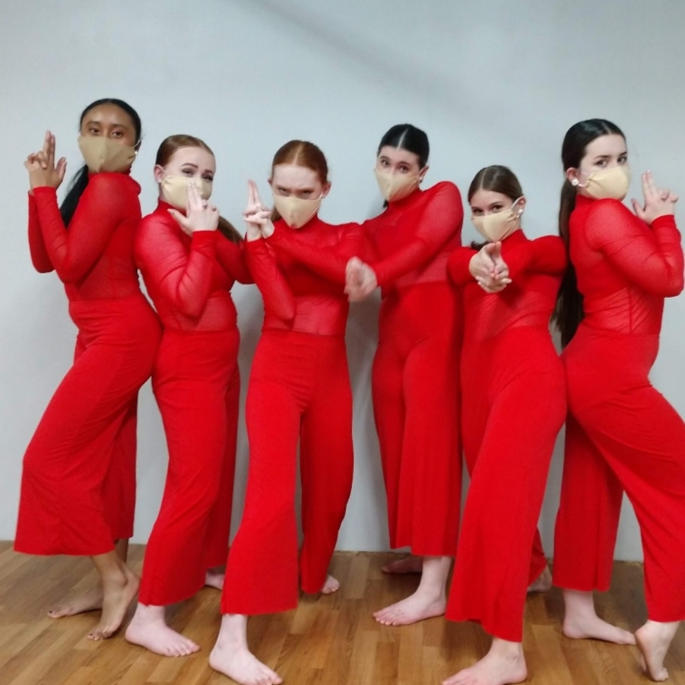 Red Unitard Dance Costume Adult Medium